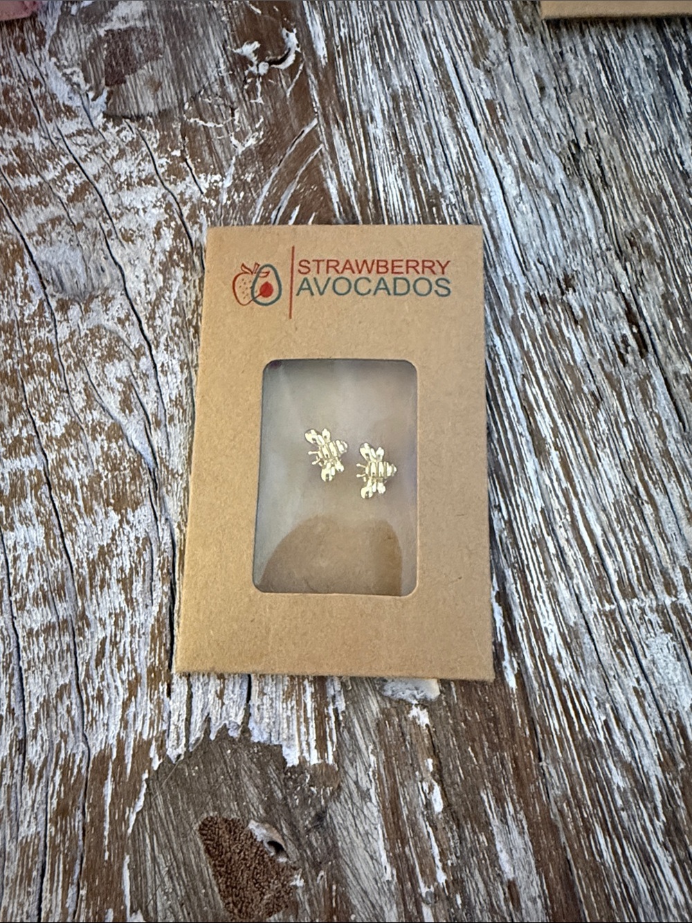 Strawberry Avocados Gold Bee Charm for watch bands.